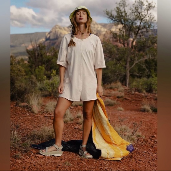 Free People Pants - NWT Free People Hot Shot Tee Romper